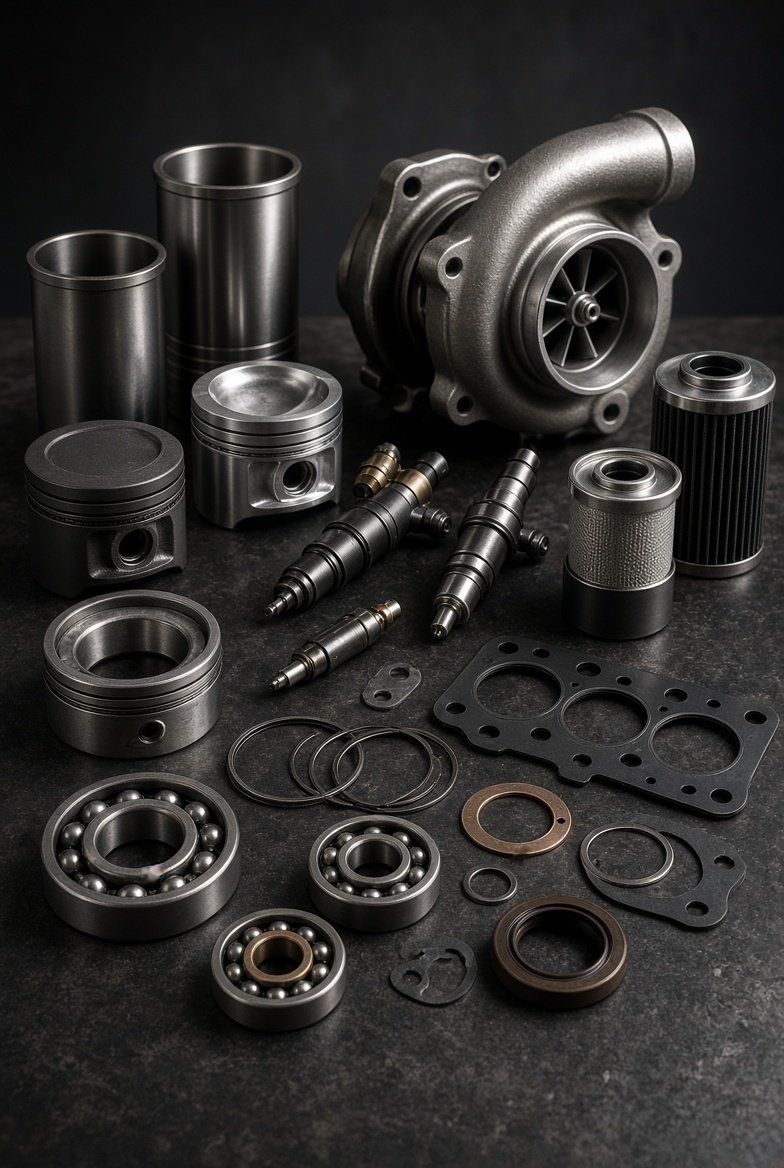 Engines Spare Parts background